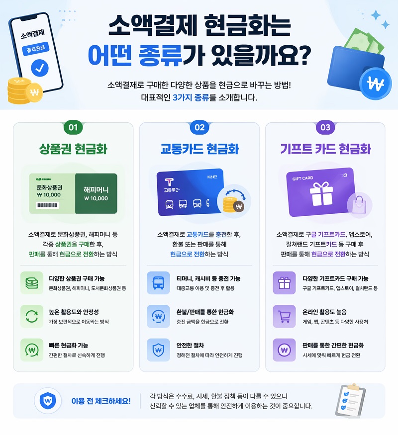 소액결제현금화-종류